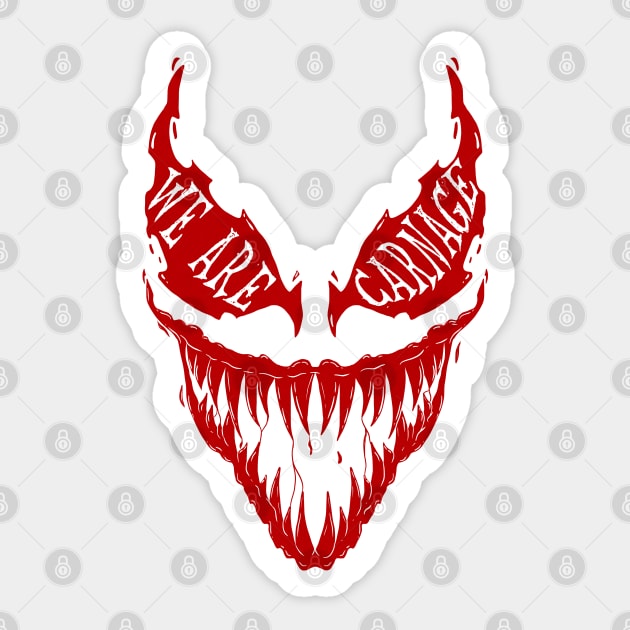 We are Carnage Sticker by LenasScribbles